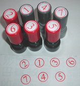 教学印章老师教学用具数字印章数字章自动出油1CM 一枚 4.2元