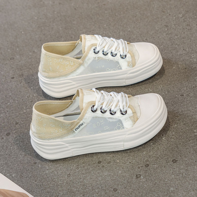 酷媄儷網紗透氣小白鞋女41-43