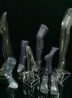 透明脚模短袜模长腿丝袜模特