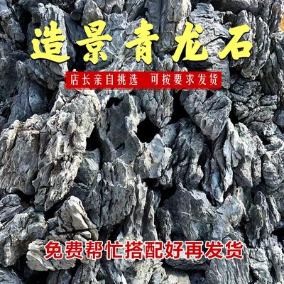 青龙石装饰假山原石酸洗英德石片鱼缸草缸造景石盆景附石园林景观