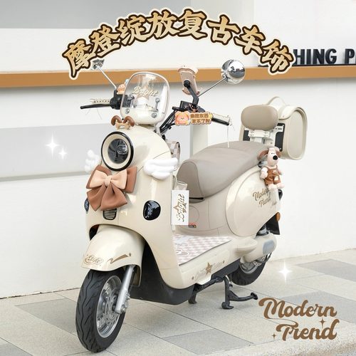 雅迪摩登绽放电动车可爱配饰配件