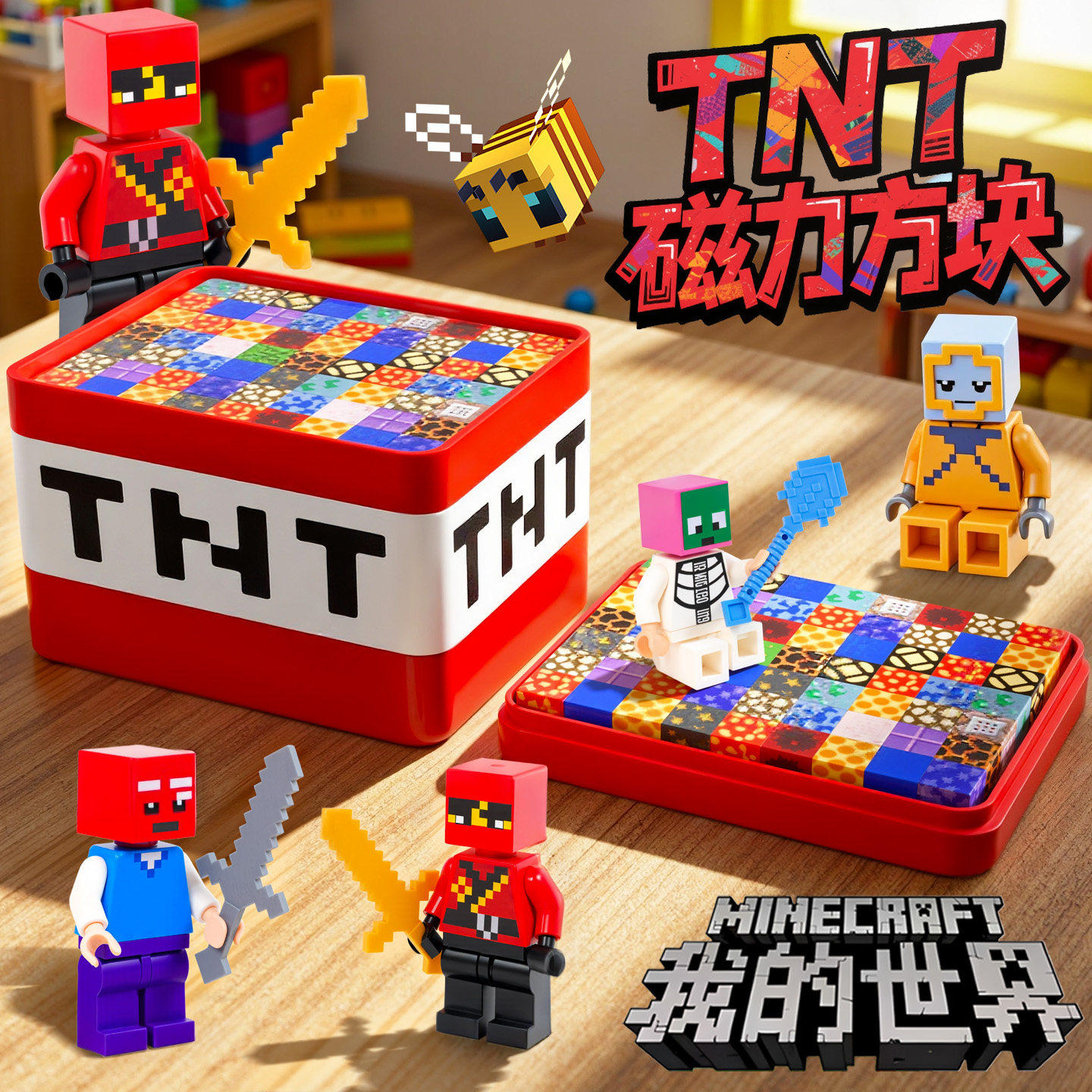 我的世界磁力方块积木玩具拼装磁铁磁吸益智拼图儿童礼物2026新款,玩具/童车/益智/积木/模型,普通塑料积木,淘宝优惠券,粉丝福利购,淘宝优惠卷