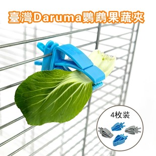 DARUMA达鲁玛鹦鹉多功能蔬菜水果零食夹谷穗墨鱼骨坚果固定架夹子