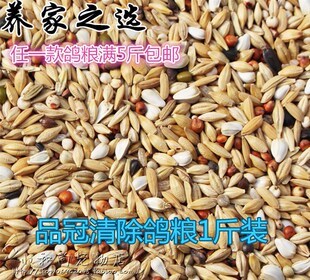 满5斤包邮品冠清除鸽粮信鸽赛鸽观赏鸽肉鸽鸽子粮食饲料500克装