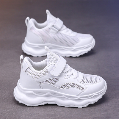 ABC IM儿童鞋子男童小白鞋女童白色运动鞋夏季款中大童单网面透气