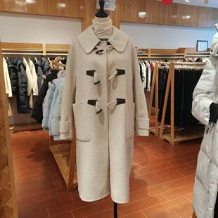 MLC美丽穿2025秋冬款韩版牛角扣姊妹款高端宽松洋气呢大衣