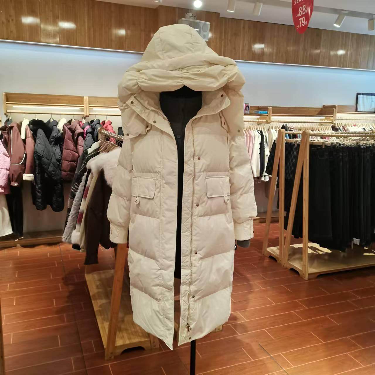 MLC美丽穿休闲羽绒服女士中长款2025冬季新款时尚宽松加厚过膝