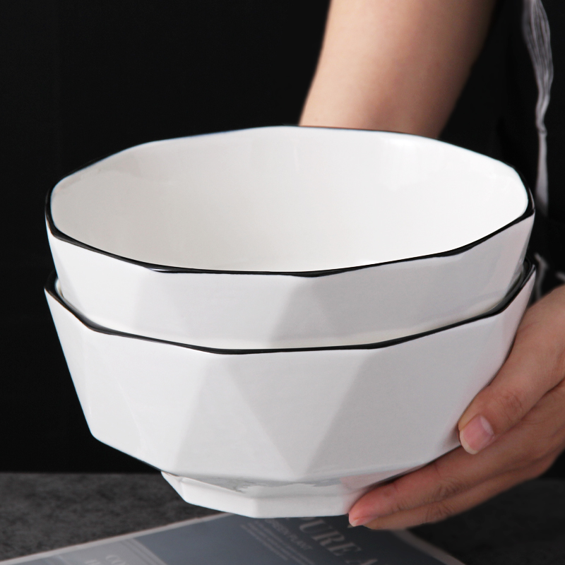 网红大汤碗大碗2024新款陶瓷釉下彩餐具盛汤的碗大号家用碗套装 餐饮具 碗 原图主图