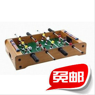 包邮桌上足球 木质足球玩具 娱乐道具亲子游戏家用足球机两人足球
