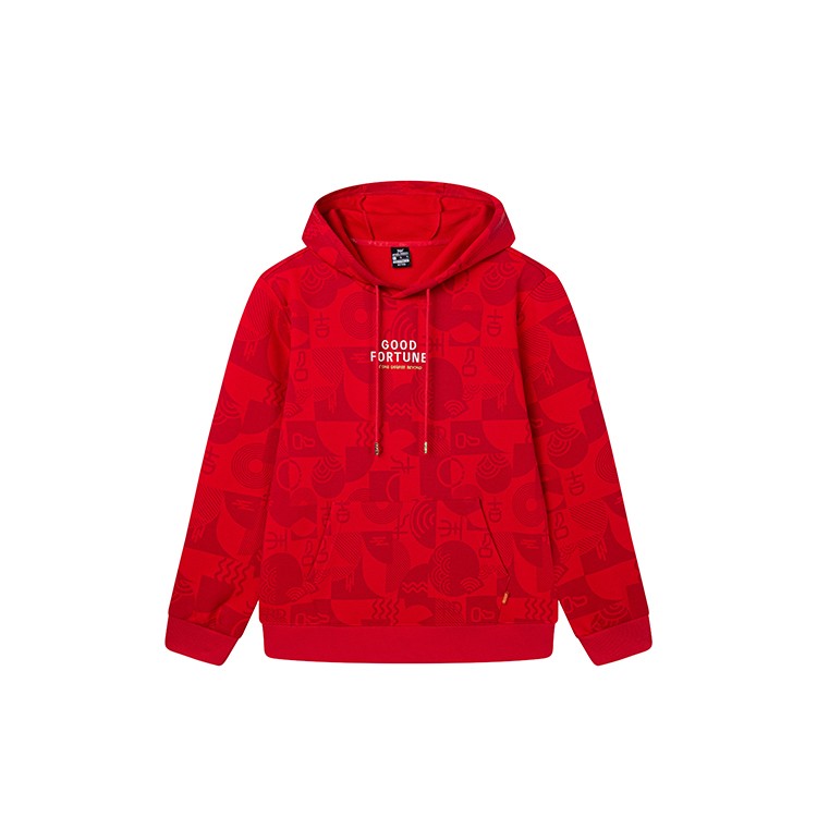 361度2025春季新款连帽套头卫衣