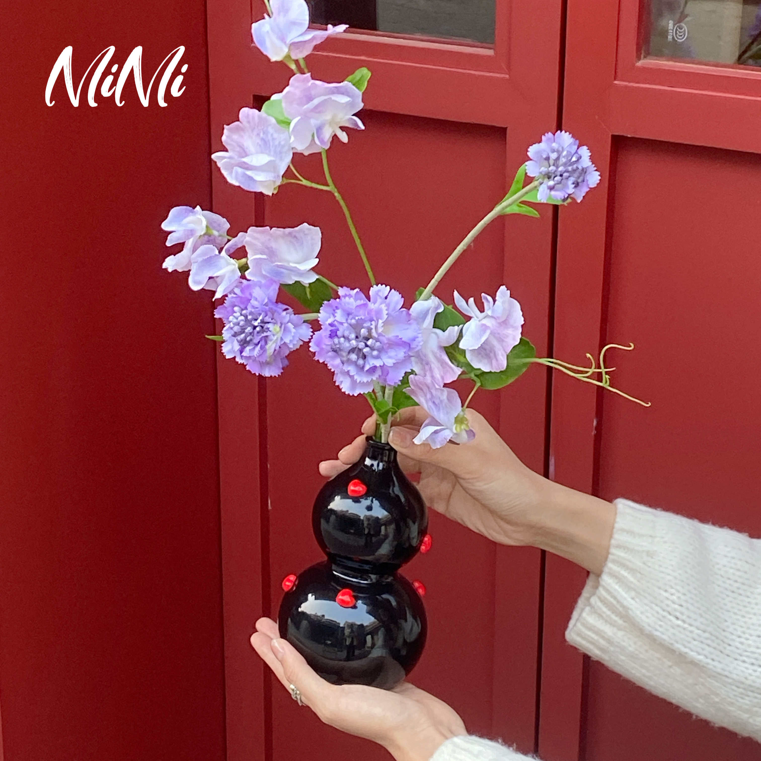 原创葫芦陶瓷花瓶黑色插花花器摆件创意可爱家居装饰桌面摆件饰品,家居饰品,花瓶,淘宝优惠券,粉丝福利购,淘宝优惠卷