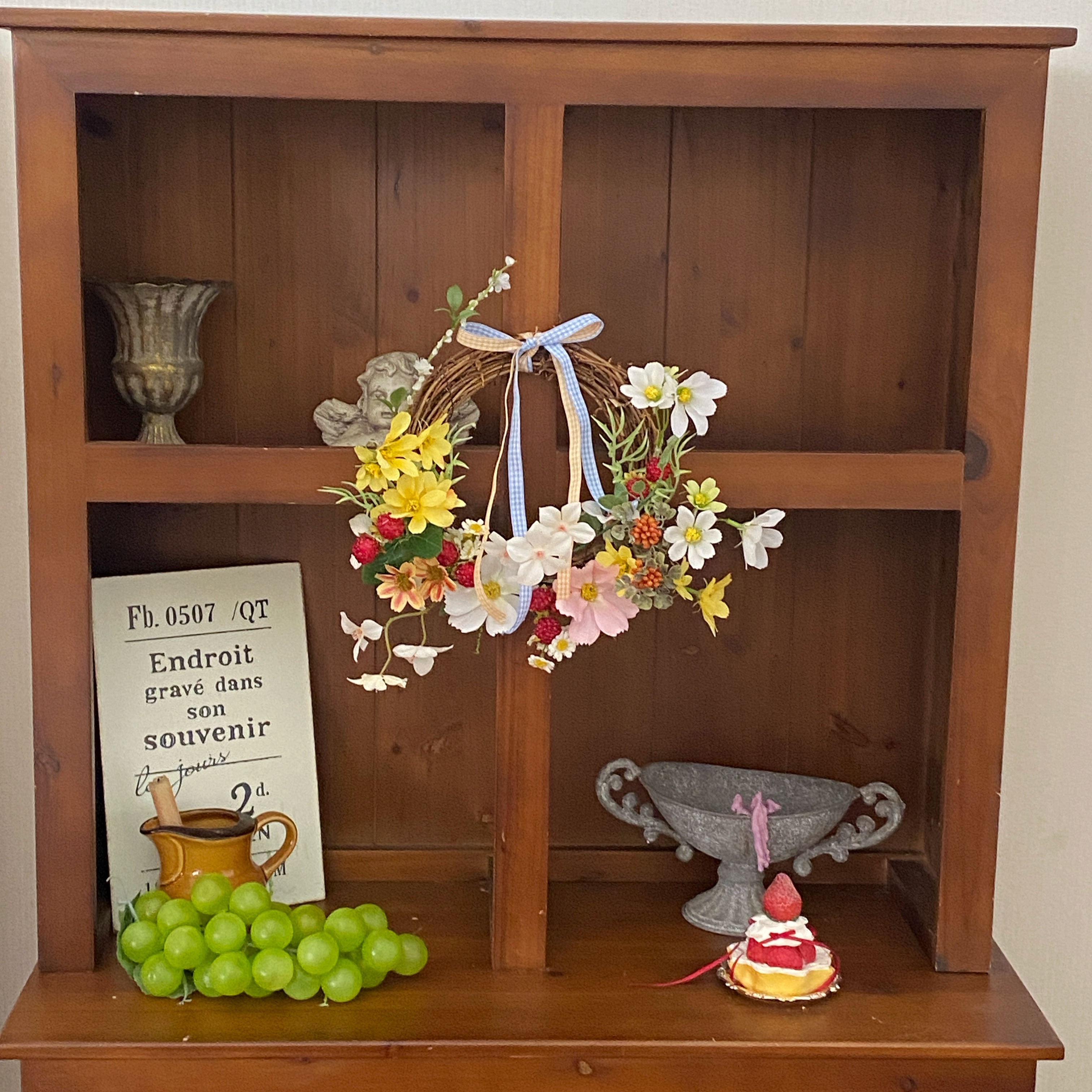 mimi设计田园风复古藤编花环装饰