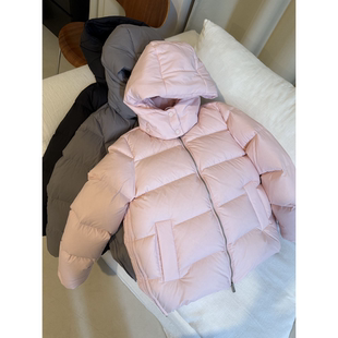 超蓬松保暖可卸连帽羽绒服 252g大朵白鹅绒 muzi 雪精灵大鹅