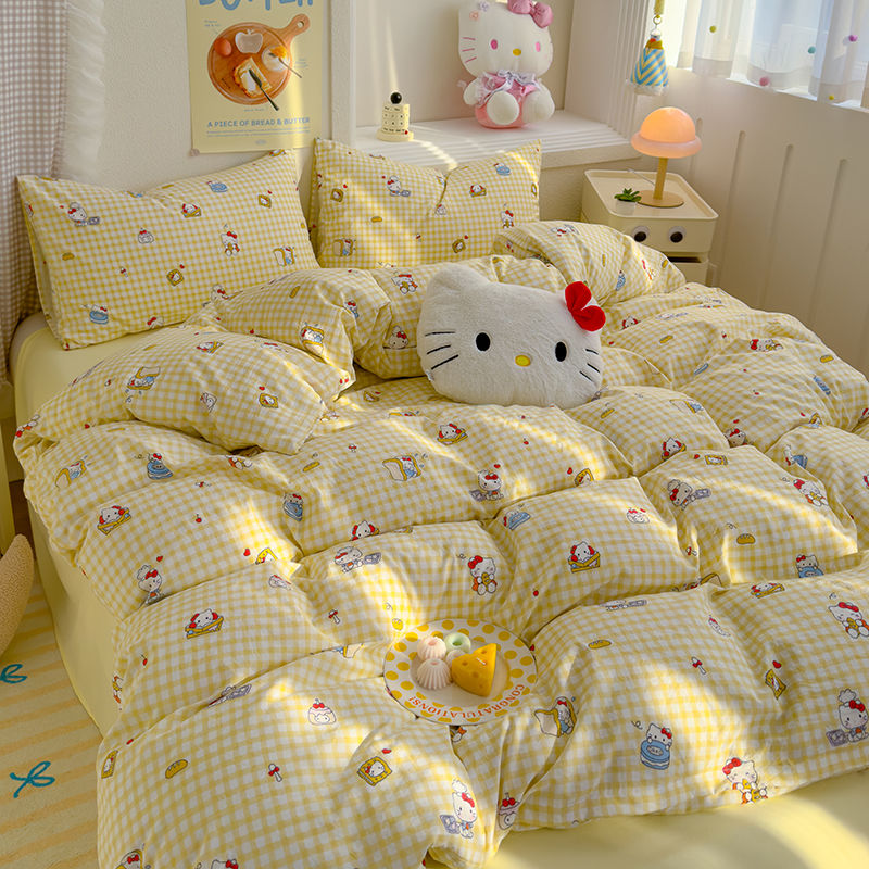 HelloKitty多巴胺水洗棉四件套