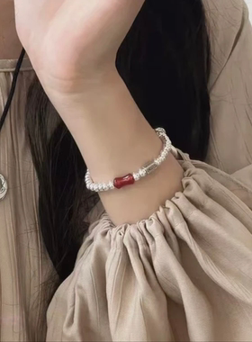 银色元宝福袋百搭手链女