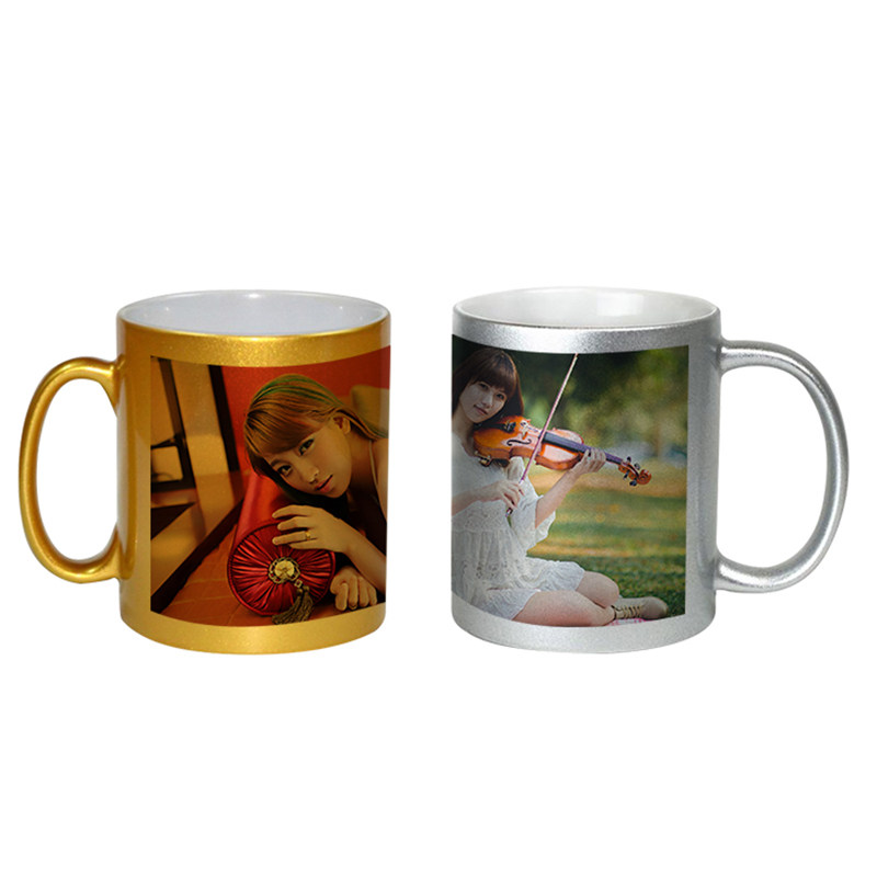 热转印金色珠光杯马克杯涂层液热转印金边影像杯个性热转印杯子