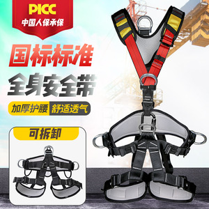 五点式安全带高空作业户外全身攀岩速降防坠落保险带腰带防护套