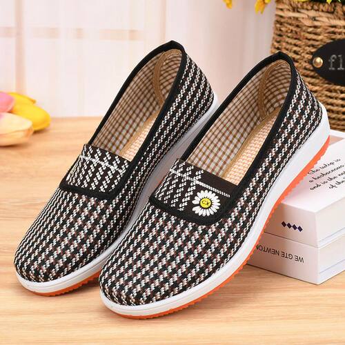 平底印花休闲牛筋底时尚布鞋轻便