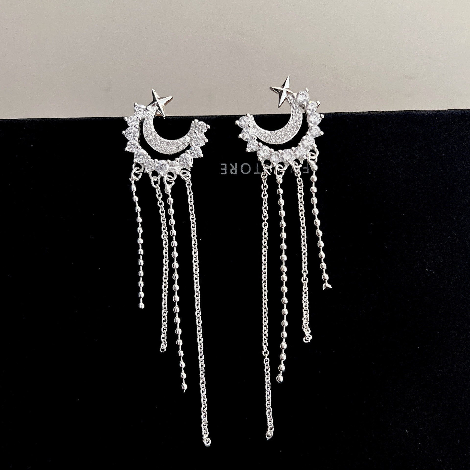 s925银针耳钉女简约气质长款流苏耳环小众设计感冷淡风蝴蝶结耳坠,饰品/流行首饰/时尚饰品新,耳环,淘宝优惠券,粉丝福利购,淘宝优惠卷