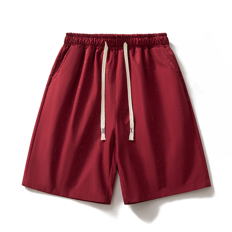 夏季新款闪亮满天星短裤男休闲宽松五分裤潮牌中裤子新款沙滩裤帅