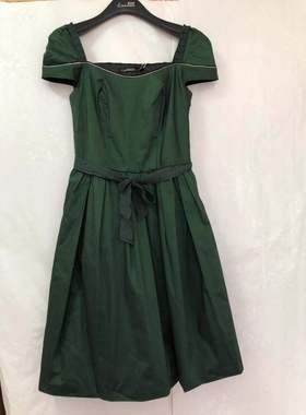 2025春秋新款女装订珠气质短袖中长款妈妈装连衣裙洋装80744