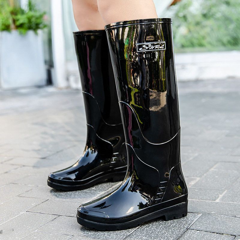 女鞋新款休闲流行长筒靴网靴骑士防水女红外女雨鞋穿女直销雨靴夏