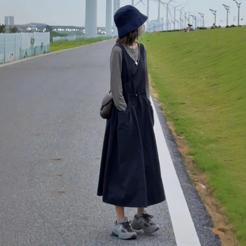 2026春秋新款小个子超好看独特漂亮高级感上衣休闲工装背心裙套装