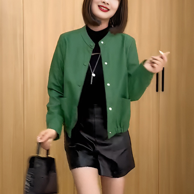 韩版爆款短款皮衣女2026年春秋季新款减龄清新PU皮夹克小个子外套