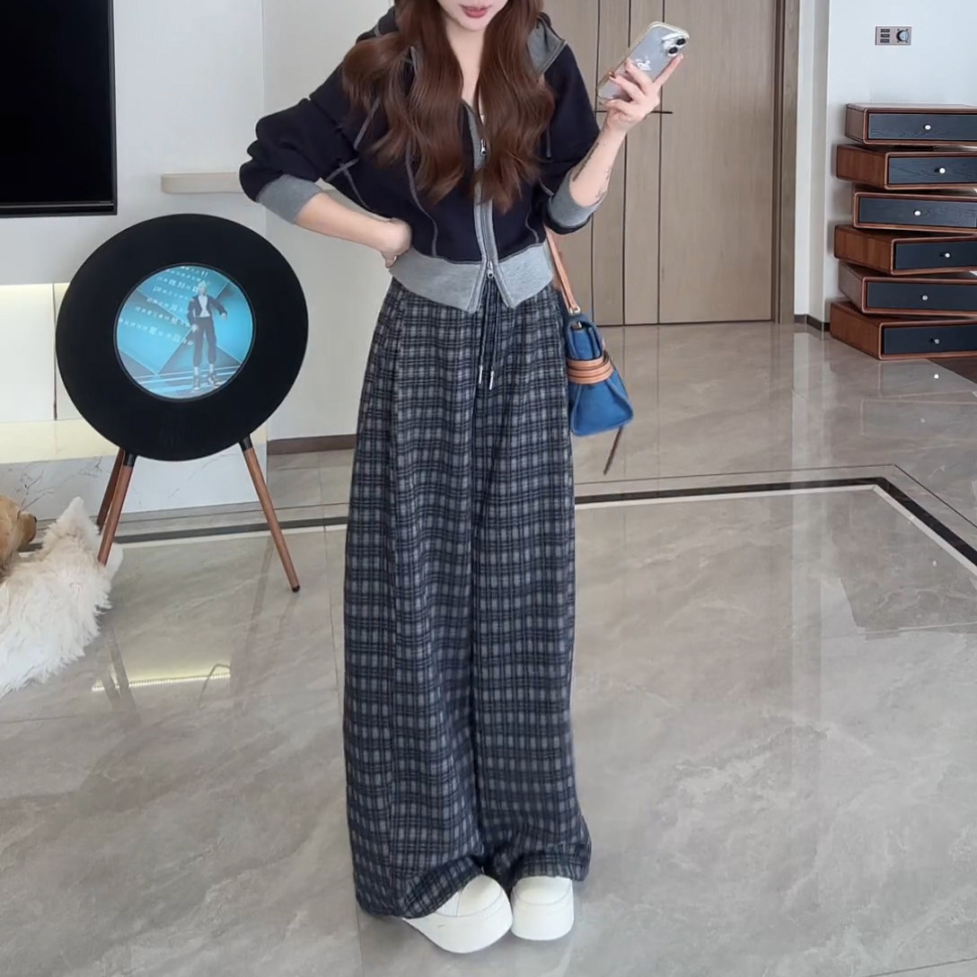 秋季新款时尚套装女韩系慵懒风宽松百搭上衣女休闲百搭裤子两件套