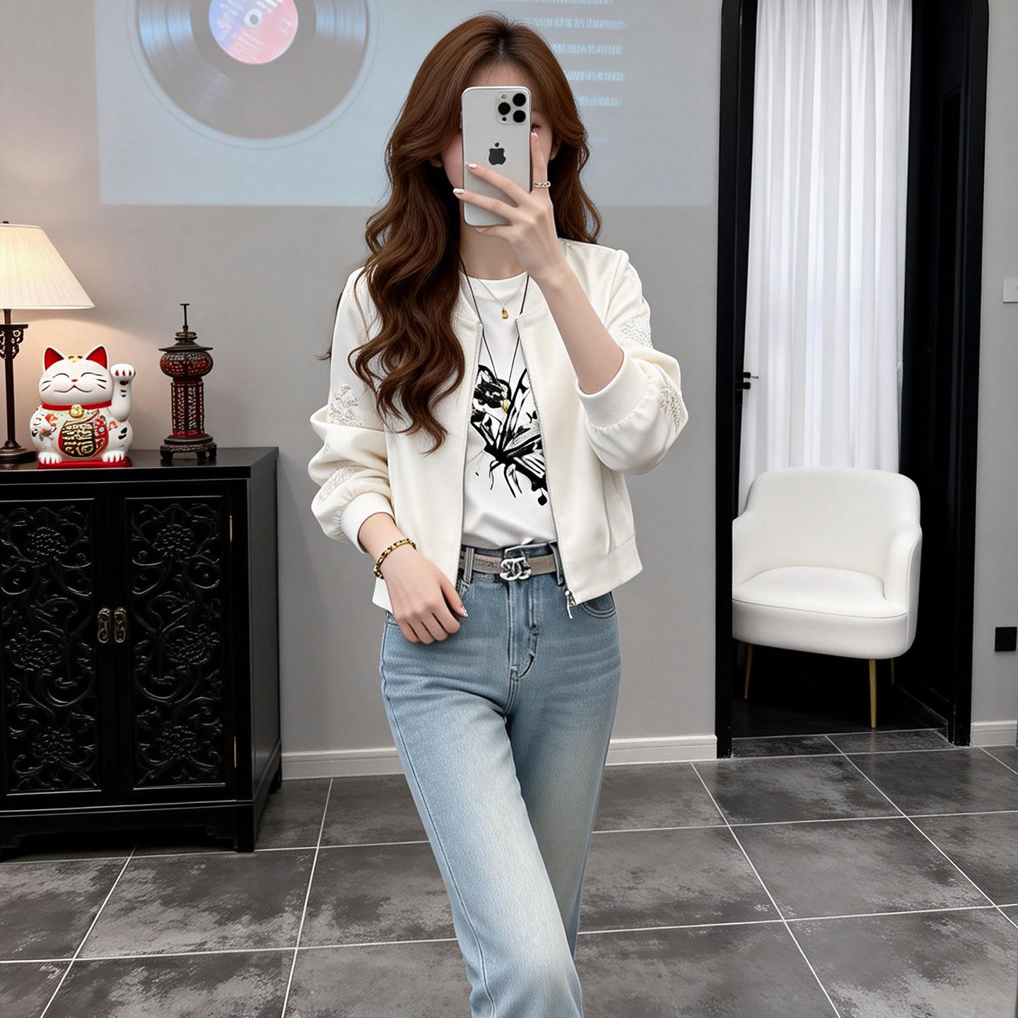 2026春秋季新款女士刺绣棒球服短外套休闲开衫正肩显瘦穿搭上衣潮