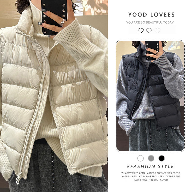韩版时尚短款棉服马甲女2026年冬季宽松高级感小个子背心坎肩外套