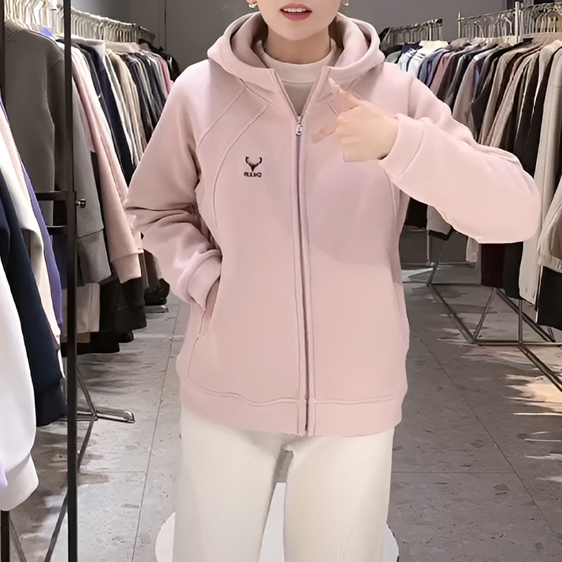 开衫外套基础款女拉链长袖上衣韩系慵懒风宽松显瘦秋冬季连帽卫衣