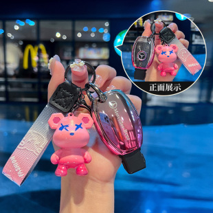 适用奔驰e300l钥匙套c260l包c200l扣a200l壳gle级车glc300l包扣