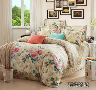 韩版 家纺床品磨毛四件套床单被套三件套不缩水不掉色特价 清仓