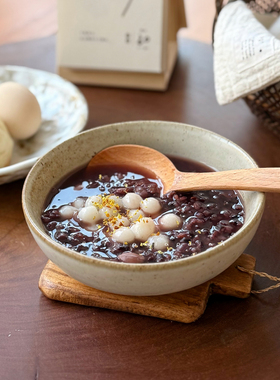 一家小店 暖暖一碗粥 景德镇粗陶 中式早餐碗 古朴宽口吃粥碗饭碗