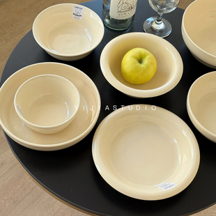 一家小店 越简单越高级 ins风日常好用餐具釉下彩吃饭碗菜盘汤碗