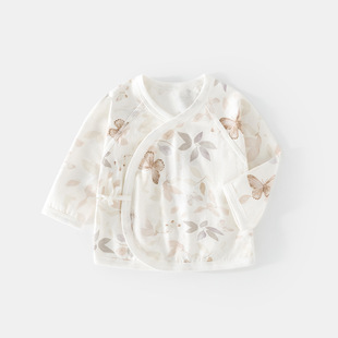 冰氧棉A类 夏季初生婴儿半背衣52码59码新生宝宝打底上衣纯棉睡衣