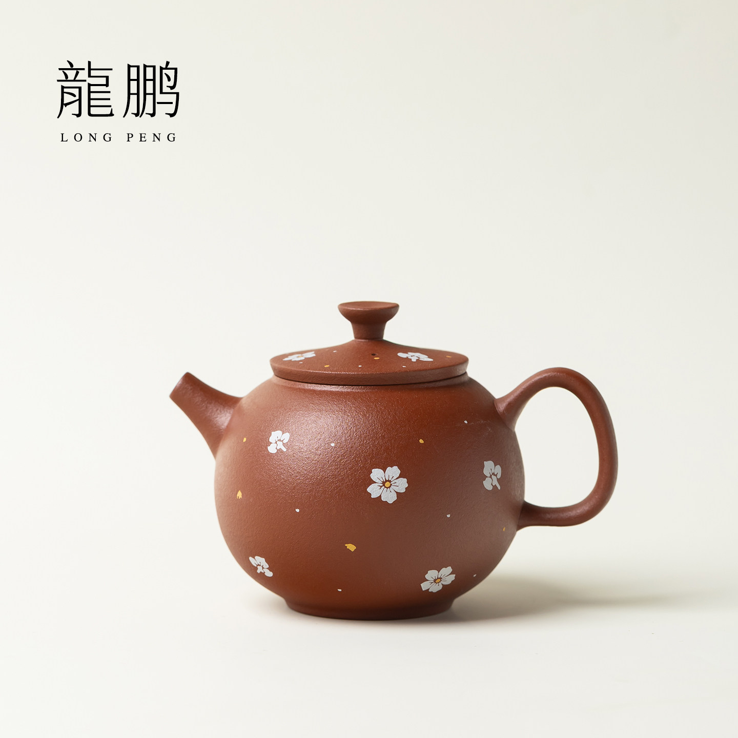 又见造物朱泥落樱紫砂壶套装一壶两杯家用功夫茶具高颜值茶壶茶杯
