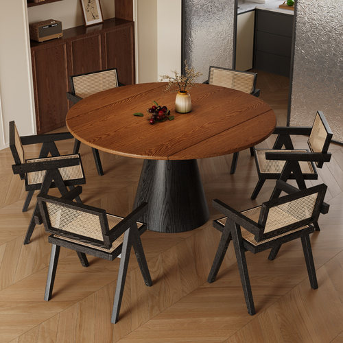 馨佰利实木餐桌可伸缩小户型饭桌