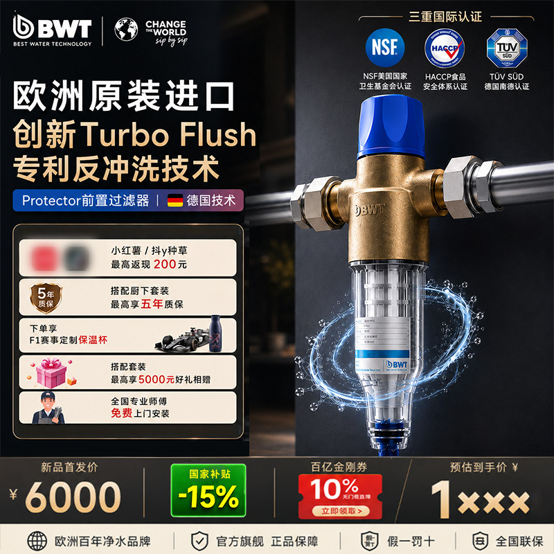 德国BWT倍世高端进口前置过滤器图片