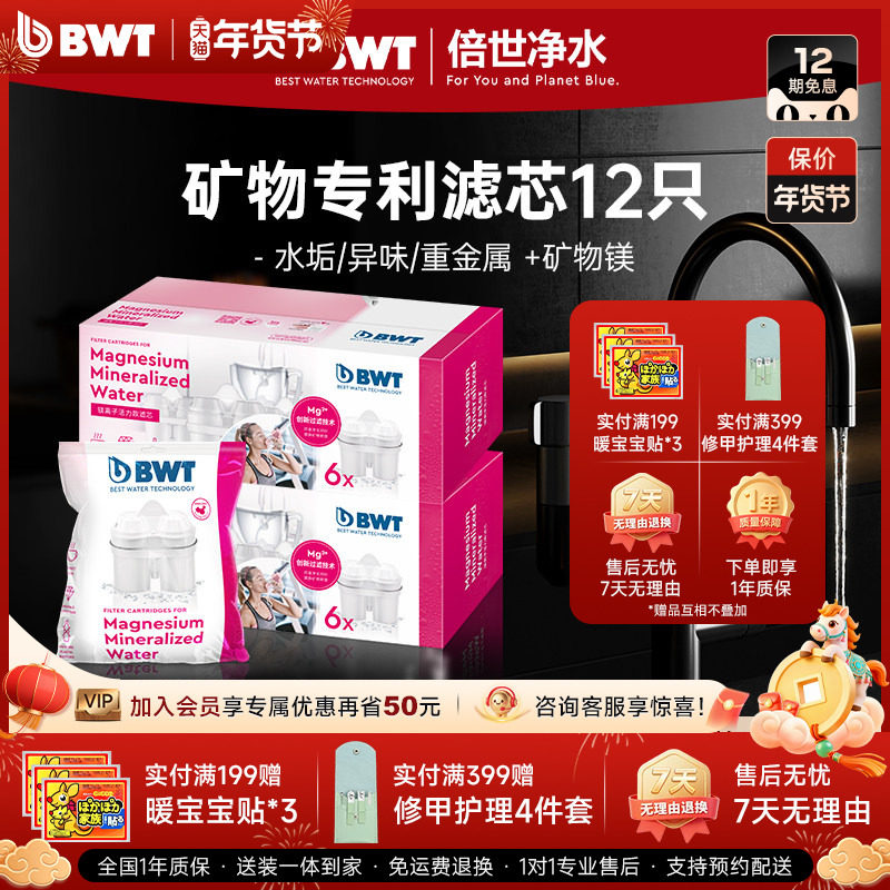 BWT倍世滤芯德国净水壶过滤水壶净水器通用碧然德进口镁离子滤芯