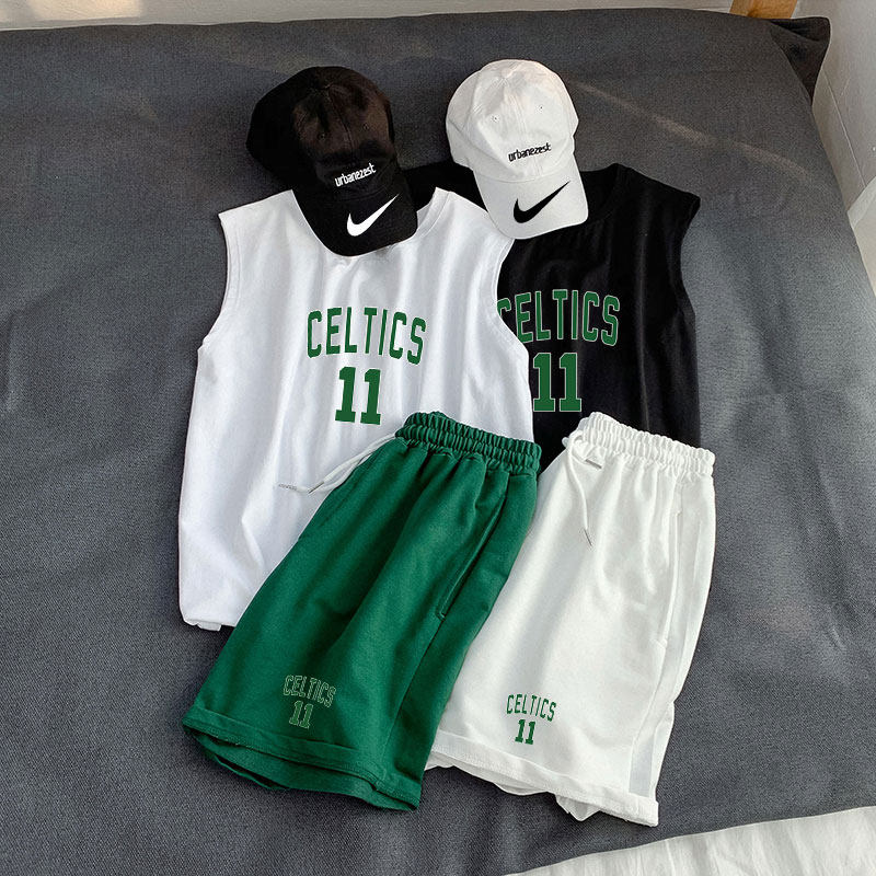 夏季篮球坎肩背心舒适两件套男学生11号欧文休闲衣服运动短裤套装
