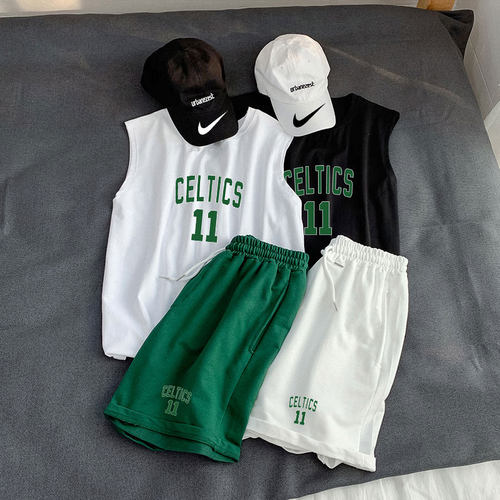 夏季篮球坎肩背心舒适两件套男学生11号欧文休闲衣服运动短裤套装