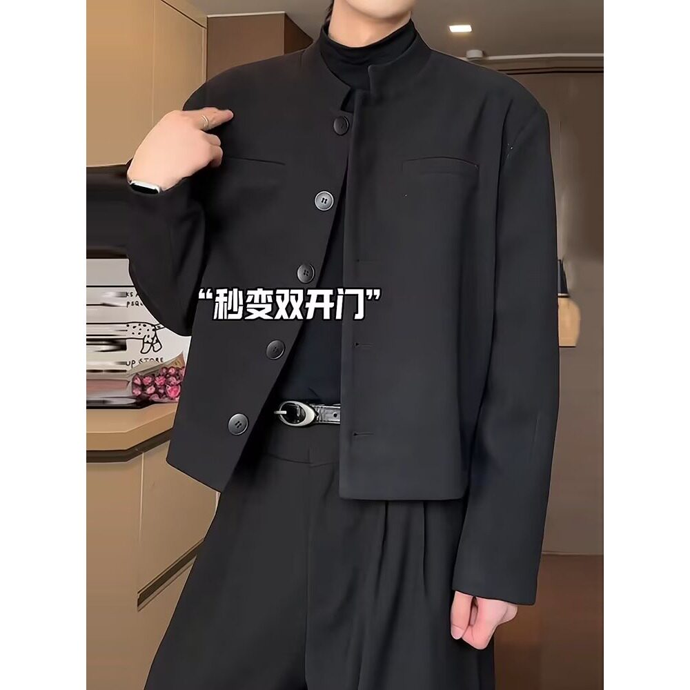 【网45】男士夹克男春秋休闲立领西装外套A079-W74-P58,男装西服,电商A079