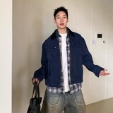 【网28】水洗撞色翻领机能飞行服夹克男A079-751-P73，男装夹克，电商A079