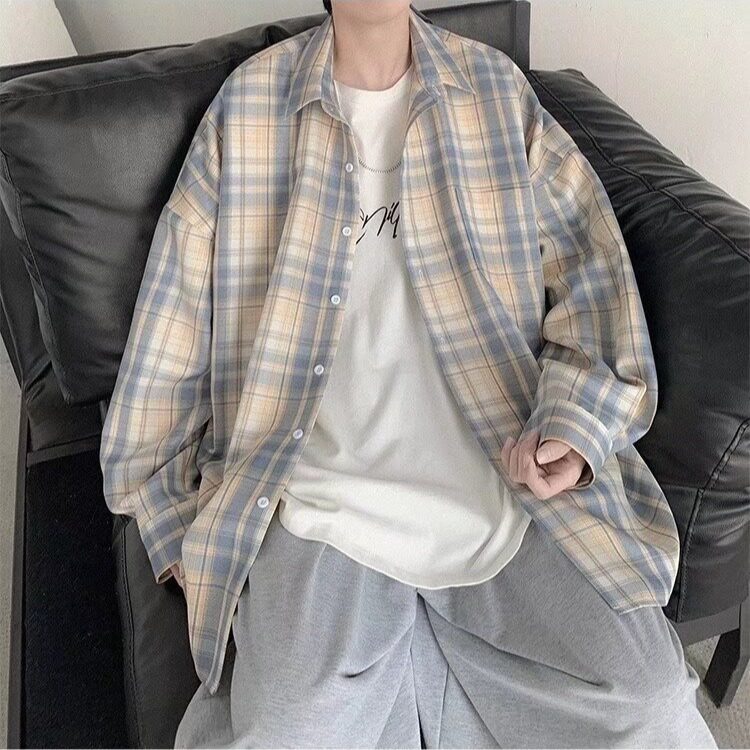 【网59】格子衬衫男长袖潮牌潮流A079-C177-P30,男装衬衫,电商A079