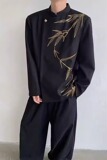 [001]男衣服立领中山装金竹刺绣礼服西装外套A079-XZ331-P69，男装西服套装，电商A079
