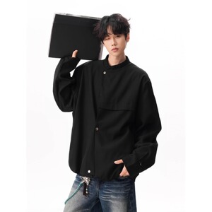 【网45】新中式黑色廓形西服夹克男春秋季A079-W35-P69图片