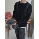 【106】25灰色破坏风毛衣男秋冬针织打底衫A079-MY5011-P63，男装T恤，电商A079