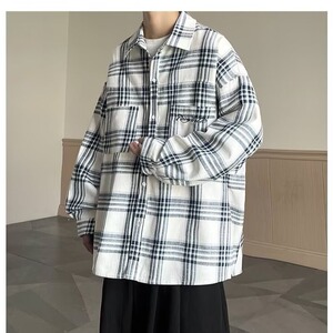 【网图4】格子长袖衬衫男女春秋季A079-7002-P36图片